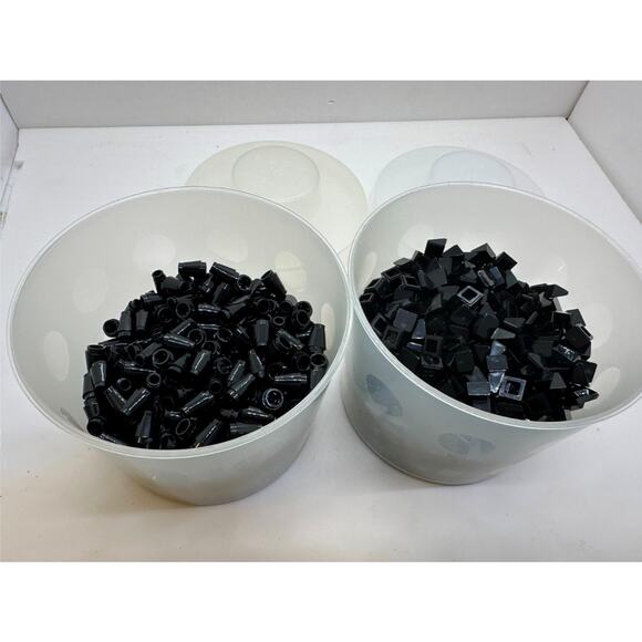 Lego Other - LEGO Large Lot of Black 1x1 Round Small Nose Cone & 54200 Cheese Slope